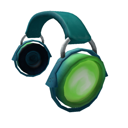 Roblox Item Electric Green Headphones