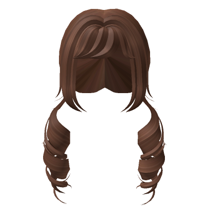 Cute curly low pigtails (brown) | Roblox Item - Rolimon's
