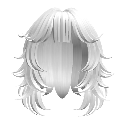 Aloof Messy Layered Cut Wolf Hair (White) | Roblox Item - Rolimon's