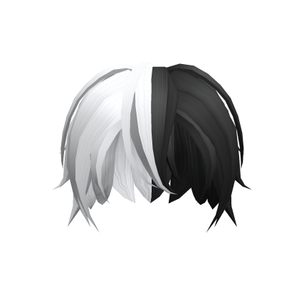 White Anime Hair Roblox Wikia Fandom - Anime Boy Hair Roblox Png,Black And  White Anime Png - free transparent png images 