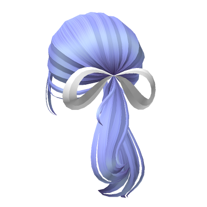 Roblox Item Preppy Clean Ponytail Hairstyle in Blue Ash