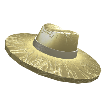 Roblox Item Golden Wide Brim Hat
