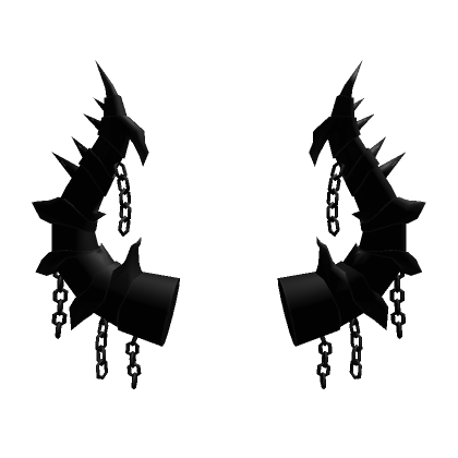 Black Chained Horns | Roblox Item - Rolimon's