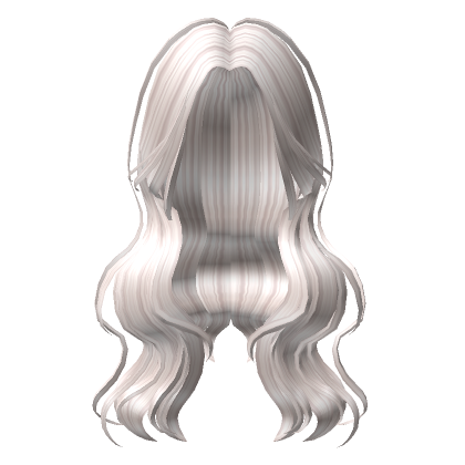 White Y2K Long Wavy Layered Popular Girl Hair's Code & Price - RblxTrade