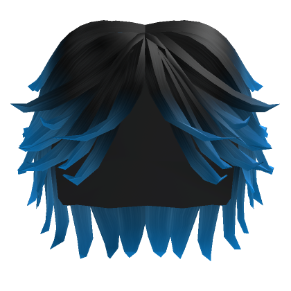 Messy Demon Boy Hair Sky Blue - Roblox