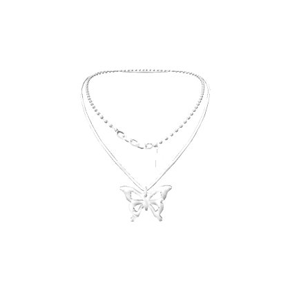 y2k butterfly cross chain necklace's Code & Price - RblxTrade