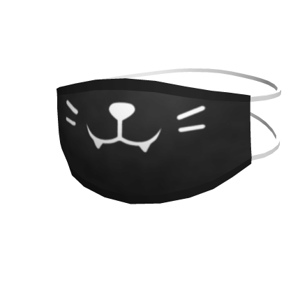 Roblox Item Kitty Face Mask in Black