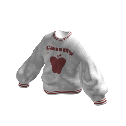 Y2K Oversized Knitted Candy Sweater White's Code & Price - RblxTrade