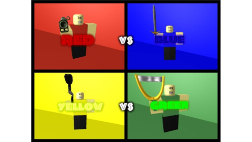 Red vs Blue vs Green vs Yellow! EVENT! ROBLOX