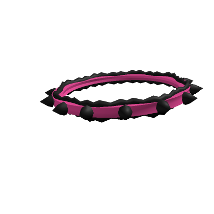 Roblox Item Pink Spiked Lace Choker (3.0)