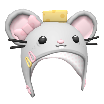 kawaii silly grey mouse rat hat stealing chmeese | Roblox Item - Rolimon's