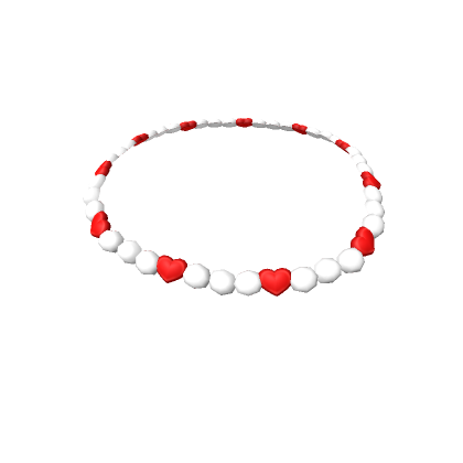 Red Preppy Heart Valentines Necklace (3.0) | Roblox Item - Rolimon's