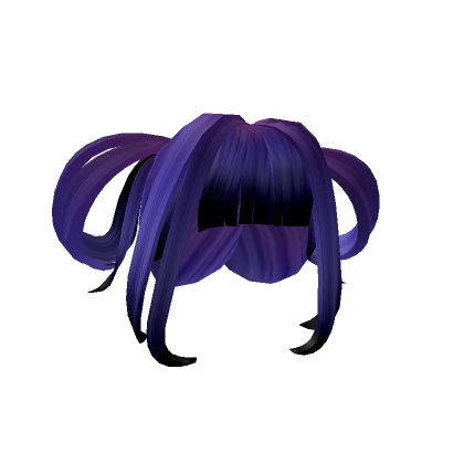 Roblox Item Purple Ombre Double Looped Pigtails