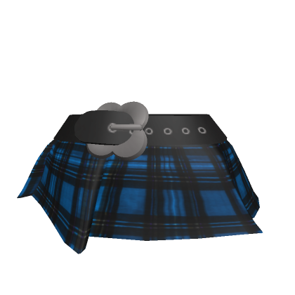 Roblox Item Blue Plaid Mini Skirt