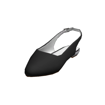 Roblox Item Shoes_Satin_Slingback_001_DarkGray_Right_Accessory