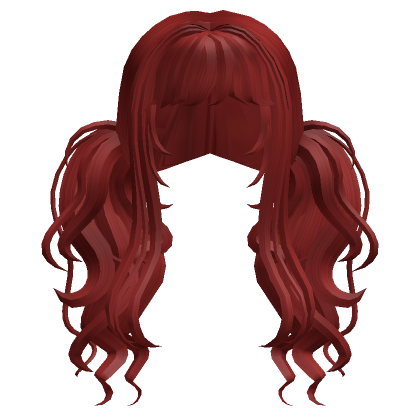 Messy Pigtail Extensions in Red - Roblox