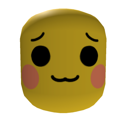 Roblox Item Cute Blush Face Mask - Yellow