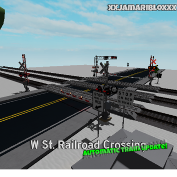W St. Railroad Crossing (mise à jour automatique des trains !)