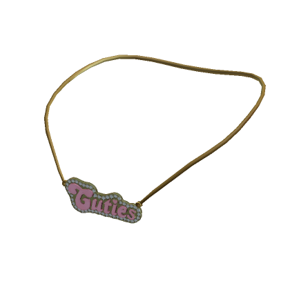 Roblox Item Mackenzie-DRESSX Cuties pink gold necklace 2.0