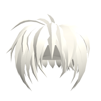 Emo Anime Hair (white) - Roblox