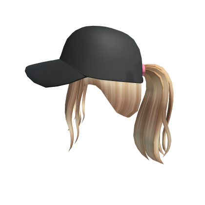 Roblox Item Black Sports Hat Hairstyle-Female Model