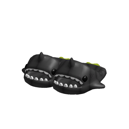 3.0 Black Pumpkin Shark Slippers - Roblox