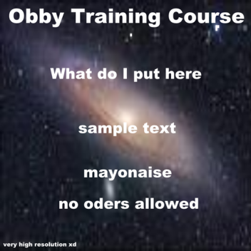 Obby Training Course