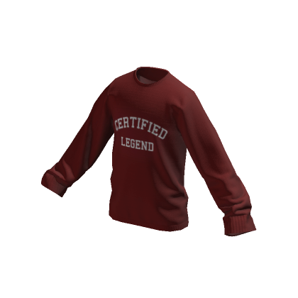 Certified Legend Crewneck Sweater - Red | Roblox Item - Rolimon's