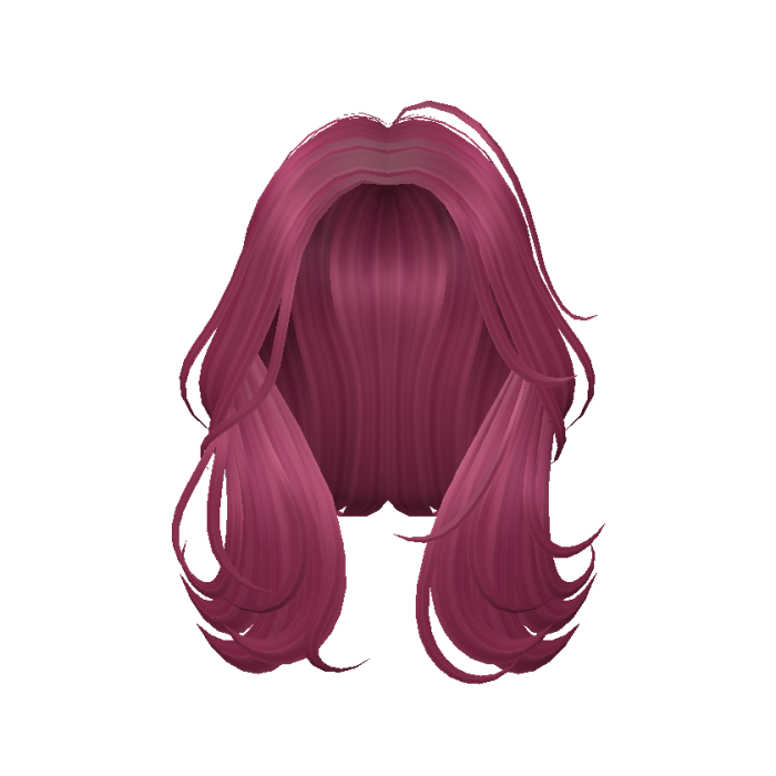 Long Wavy Hair in Magenta