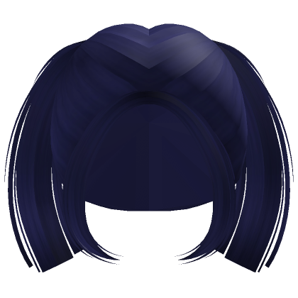 Roblox Item Short Cute Choppy Pigtails (Navy Blue)