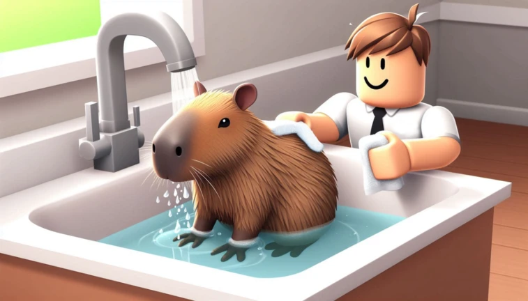 Tycoon làm sạch Capybara 什 - Roblox