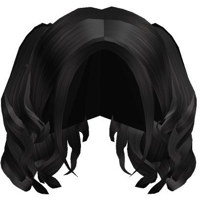 Cute Curly Short Wavy Piggytails Black | Roblox Item - Rolimon's