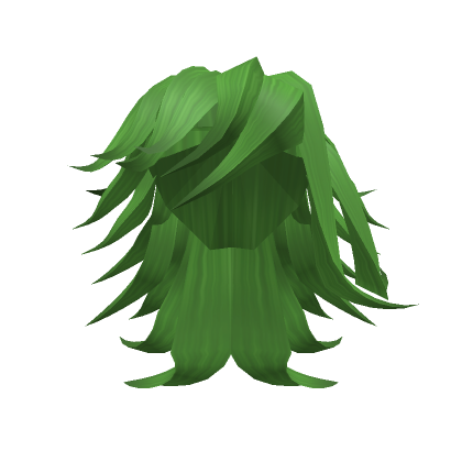 Roblox Item Messy Anime Warrior Hair - Green