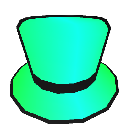 Roblox Item Cartoony Green & Blue Top Hat