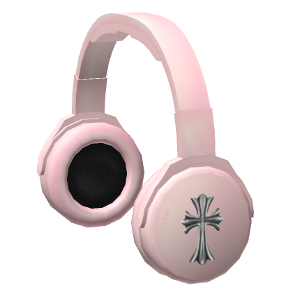 Roblox Item Pink Y2K Chrome Headphones