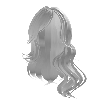 Wavy Long Side Swept Hair (white) | Roblox Item - Rolimon's