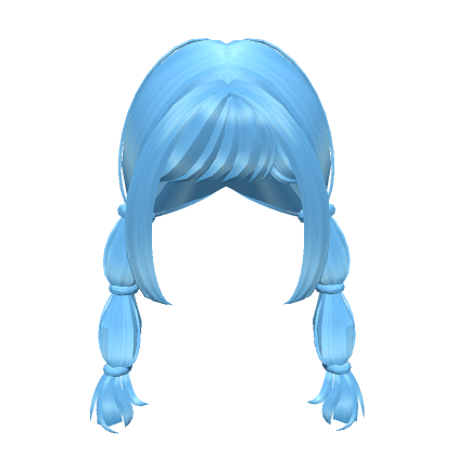 Cute bubble braid pigtails hair (blue) | Roblox Item - Rolimon's