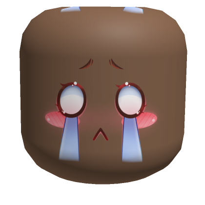 Roblox Item ~ cute crying sad kawaii face mask 