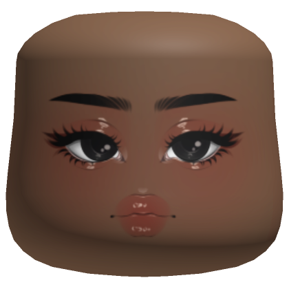 Glam Girl Makeup Cheeks Head Brown Skin Tone - Roblox