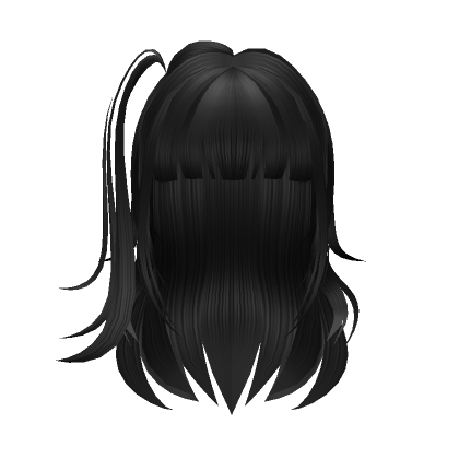 Free Roblox Hair Black PNG Transparent With Clear Background ID