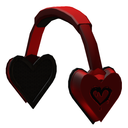 Red Valentines Heart Headphones | Roblox Item - Rolimon's