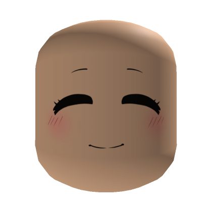 happy blushing face - Roblox