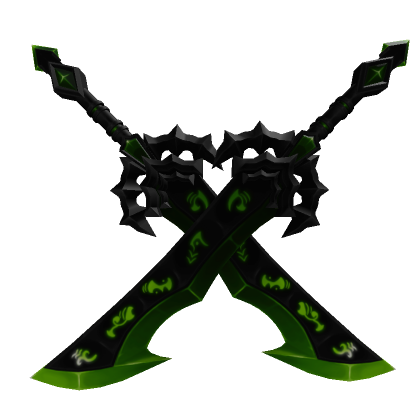[ BIG] Two Green Evil Sword | Roblox Item - Rolimon's