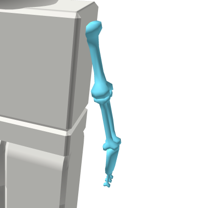 Skelly Recolorable Cyan - Left Arm