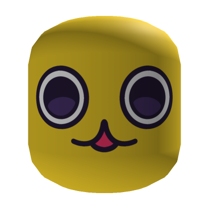 Roblox Item Blank Stared Cat Face [Yellow] 
