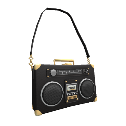 Roblox Item Y2K Boombox Leather Bag Black