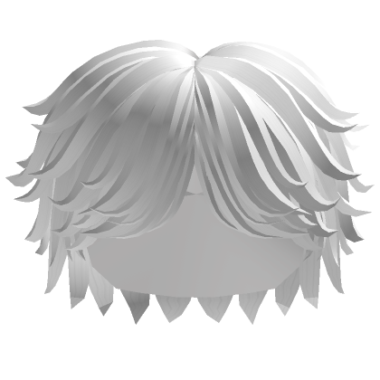 Messy Anime Boy Hair in White - Roblox