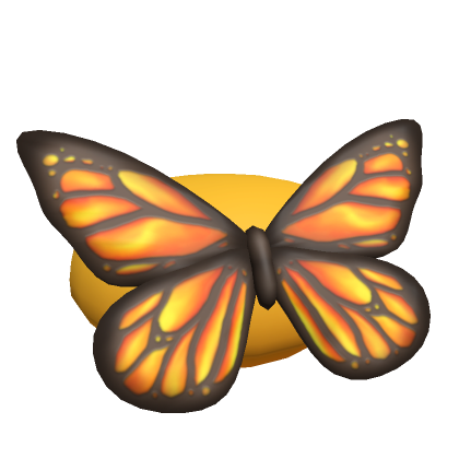Roblox Item Butterfly Beret - Orange