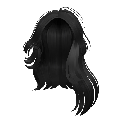 Long black messy hair Roblox Item Rolimon #39 s