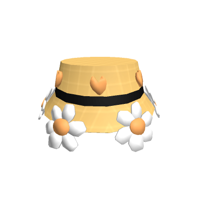 Roblox Item Outdoor Shade Yellow Floral hat